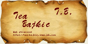 Tea Bajkić vizit kartica